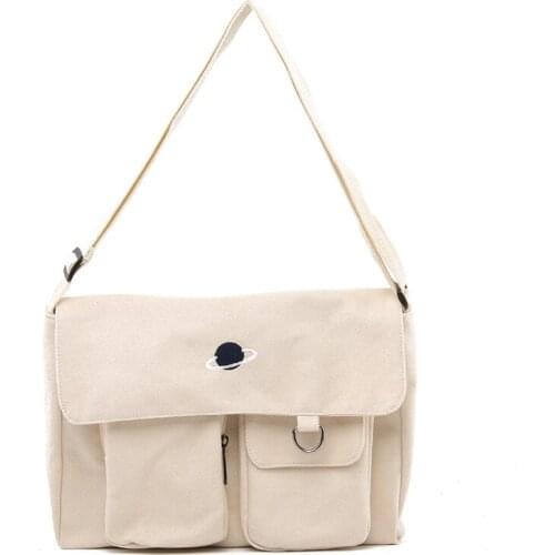 Space Canvas Girl Shoulder Messenger Bags School Totes Casual Satchels for Teenager Women Bag Design 2019 Boys Lovers Sling