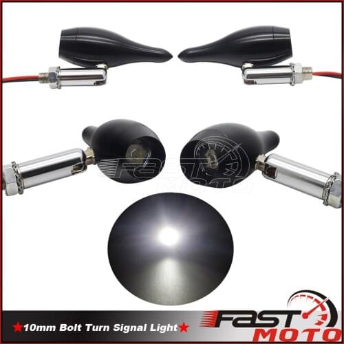 12V Tail Turn Signal Lamp Bullet Indicator Light Front Rear Blinker 10mm Bolt Universal For Harley Bobber Kawasaki Yamaha Cruise