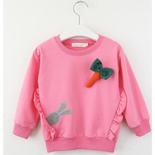 Menoea Girls T-Shirts 2020 Autumn carrot 3D Pattern Tees Clothes Kids Long-Sleeve Tops Spring Clothes Baby Cloth Sweatshirt