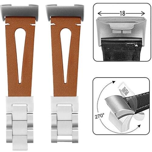 H style CHARGE3 metal leather bracelet. Charge 3 new strap