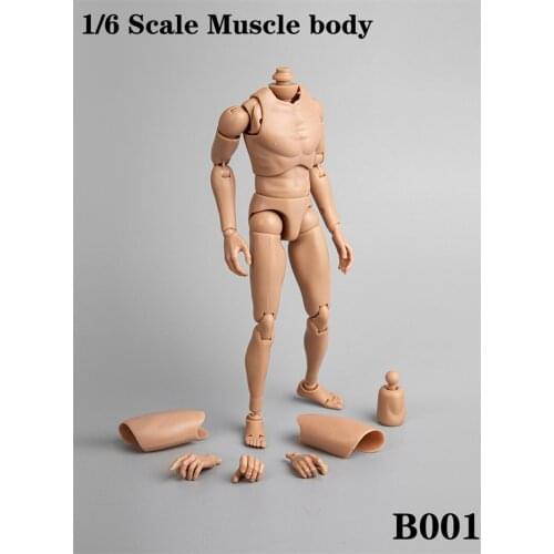 In Stock For Sale Male Body With Narrow Shoulder B001 Muscle Figures For Mostly 12 inch Doll Action Collectable