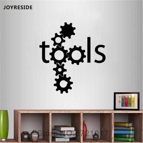 JOYRESIDE Steampunk Gear Wall Mechanism Cogwheel Decals Vinyl Sticker Home Interior Decorations Living room Playroom Mural A1606
