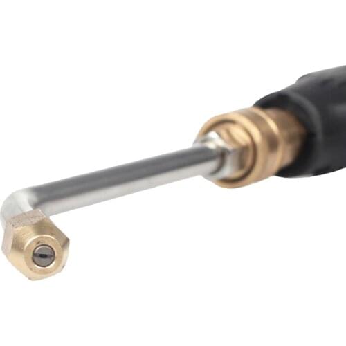 1/4inch, 20cm High Pressure Washer Spray Nozzle Attachment, Extend Bended, Angled Hose Angled Lance Extension