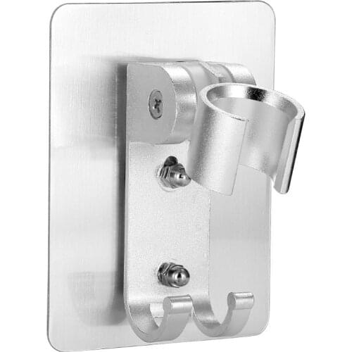 Wall Gel Mounted Shower Head Stand Bracket Holder Hand Held Bathroom Shower Head Fitting Portable Bathroom Accessories