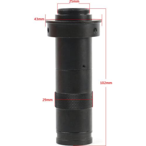 200X Continuous Zoom C CS Mount Lens Industrial Magnifier Microscope Eyepiece Lens For HDMI USB VGA Digital Microscope Camera