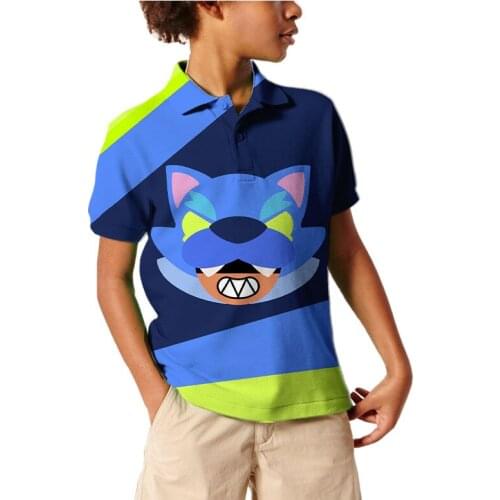 2021 Summer Hot Polo Shirt With children Short Sleeve Polo Shirt Shooting game 3d printed Lapel Shirts Mens Polo Shirt