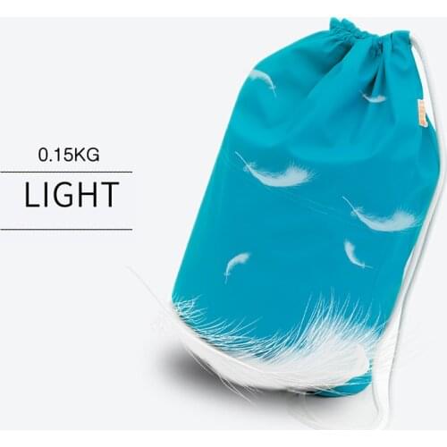 S.IKRR New Waterproof Drawstring Bag Backpack Women Men Solid Portable Round Bottom Custom Logo Bag Student Sports Bag PU Pocket