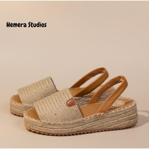 Hemera Studio espadrille platform sandals women Menorcan transparent Multicolor back strap summer 2021