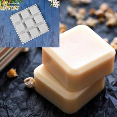 Silicone Cake Mold Handmade Soap Mold 9 Hole Square Mold 5.5*5.5*2.5CM Square