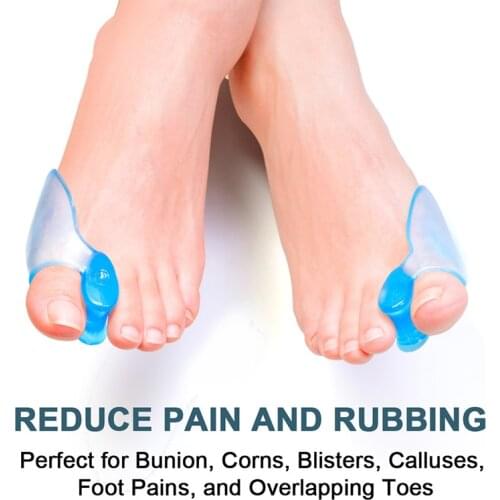2Colors Bunion Big Toe Separator Silicone Gel Spreader Eases Pain Guard Cushion Concealer Thumb Foot Hallux Valgus Correction