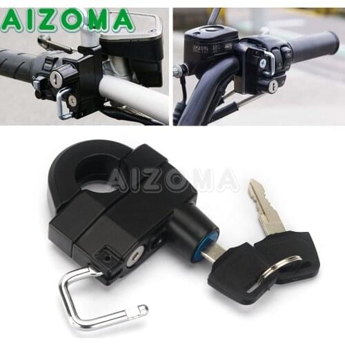 Universal Aluminum Anti-theft Helmet Lock Security 1'' 25mm Handlebar For Suzuki Honda Ducati Yamaha BMW Motorcycle Cycling Lock