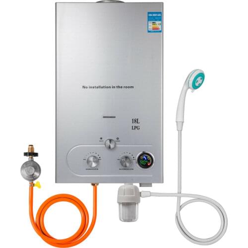 Hot Water Heater Propane Gas LPG 18L On-Demand Tankless Water Heater Digital
