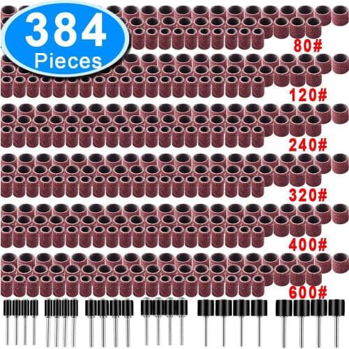 Rotary Tool Sanding Band Sleeves Accessories Work Nail Grinding Mandrels Drum Sander Set Drilling Abrasive For Dremel