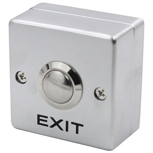 DC12V Zinc Alloy Door Exit Push Button Exit Switch for Door Access Control System Exit Release Button Switch Entry Door Opener