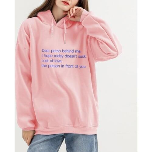 Women Sweetshirts Fashion Aesthetic Kpop Hoodie for Lady Letter Graphic Drop Shoulder Sweatshirt Thermal Oversize Hooded Jacket