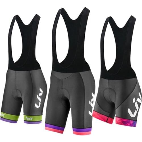 LIV 2021 Women Cycling Shorts Sports Pattern Shorts Tight Bicycle Shorts 19D Gel MTB Female Shorts Riding Bike Pants Underpants