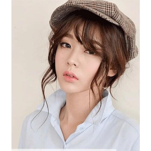 Women Beret Outdoor Spring Vintage Hats 6 Colors Plaid Korean Style Ladies Retro Caps
