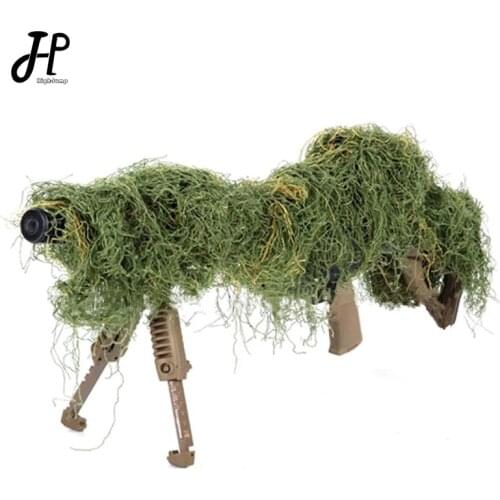 1.2M Airsoft Hunting Blind Ropes Camouflage Ghillie Suit Accessories Elastic Synthetic Fiber Mlitary CS Hunting Blind Gun Wraps