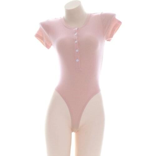 1pcs Cotton Girls Short Sleeve Bodysuit Sleepwear Home Clothing Daily Nightwear Cosplay Costume Women Girl Gift