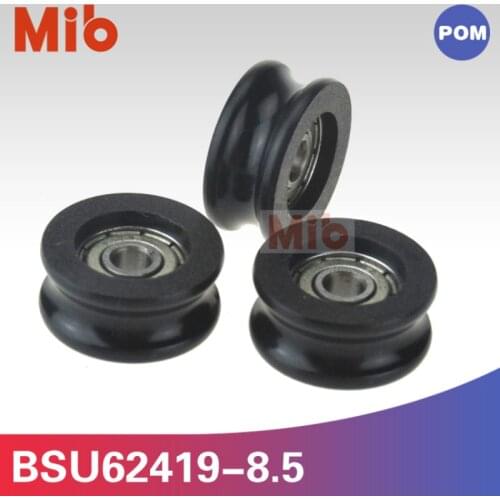 10pcs/lot marking punch puncher pathway u grooved type 624zz NYLON PA bearing pulley wheel low noise roller BSU62419-8.5