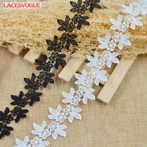 14 yards 4cm Embroidery lace ribbon Necklace material DIY patchwork Dress edge Garment needlework sewing accessories 446