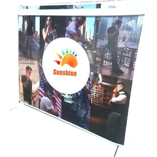8ft Custom logo two side printing Fabric tension display