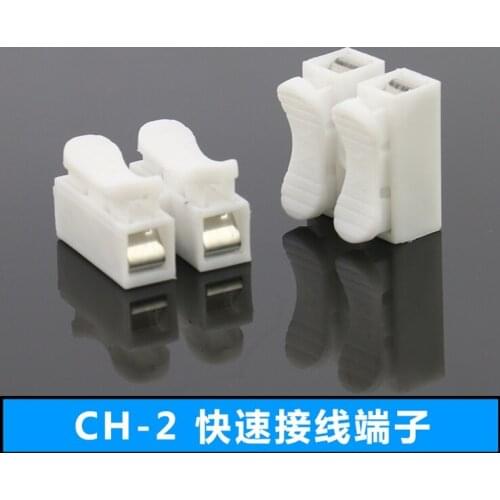 90PCS/ lot 2 Pins Electrical Cable Connectors CH2 Quick Splice Lock Wire Terminals