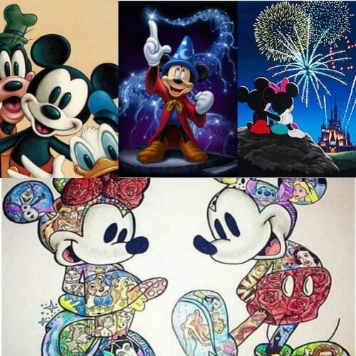 5D DIY Diamond Painting Disney Mickey Mouse Series Diamond Embroidery Picture Mosaic Rhinestone Cross Stitch Kit Decoration