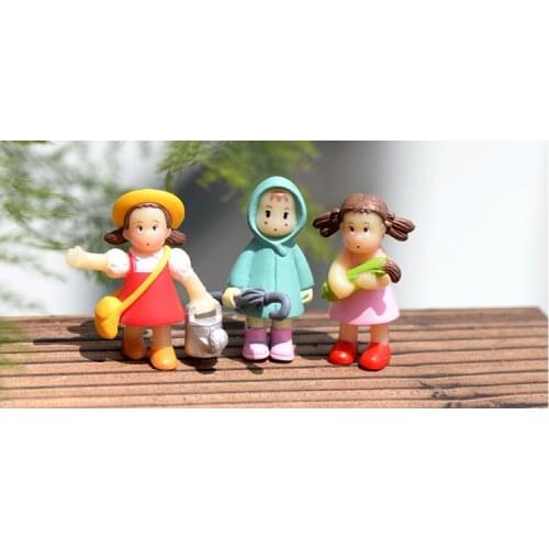 Free shipping,Q edition doll Xiaomei.zakka ornaments micro landscape moss sell Meng edition ornaments umbrella holding corn