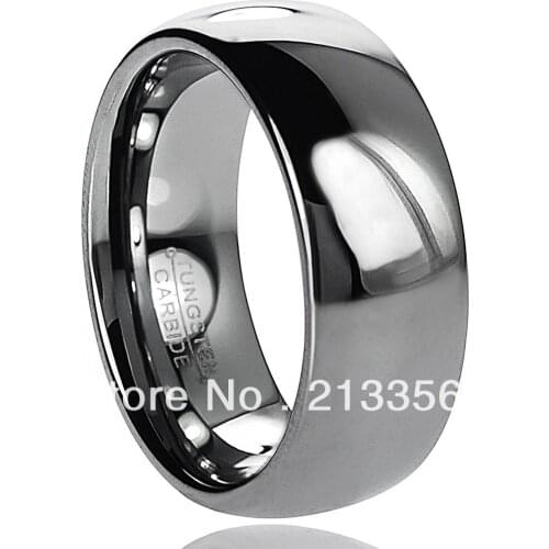 Free Shipping Buy Cheap Price Discount Sales USA HOT Selling 8MM Men&Womens High Polished Dome Classic Tungsten Wedding Rings