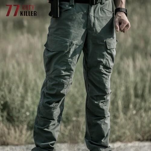 Waterproof Tactical Pants Men Elasticity Military Cargo Trousers Male Outdoor Hiking Hunting Wearable Multi-pocket Mens Joggers