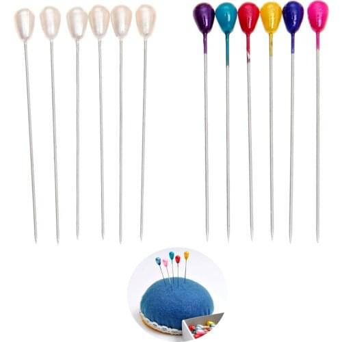 144x Colorful Drops Pearl Head Pin Weddings Corsage Florists Dressmaking Decorating Sewing Pins DIY Sewing Accessories