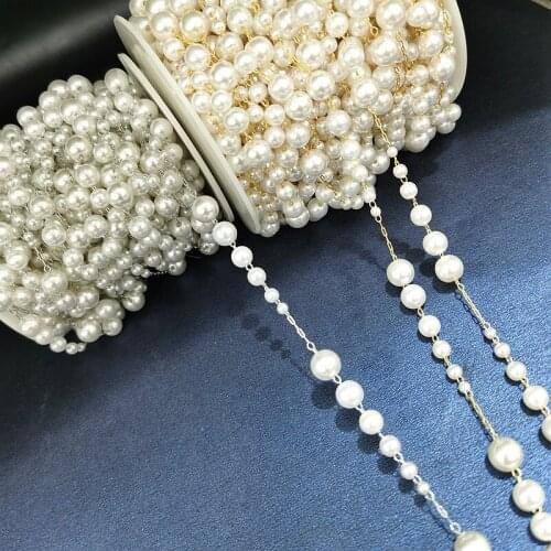 Color Retention Real Gold Plated Copper Handmade Earrings Bag ABS Plastic Pearl Chains DIY Jewelry Making Accessories Findings