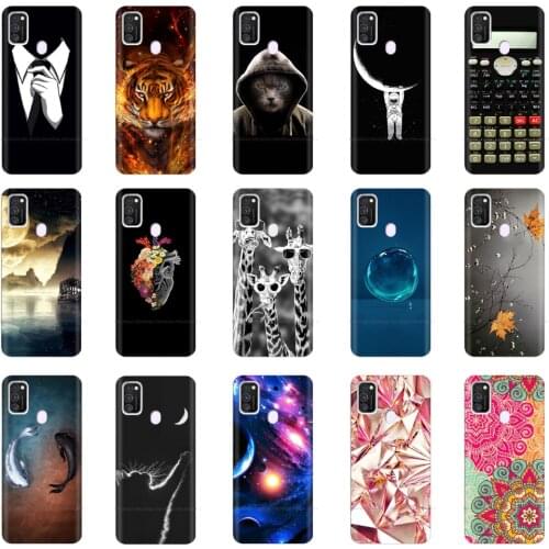 6.4" For Samsung M21 Case Silicone Soft Back Cover For Samsung Galaxy M21 M215F Phone Case TPU Coque for Samsung M21 M 21 Bumper
