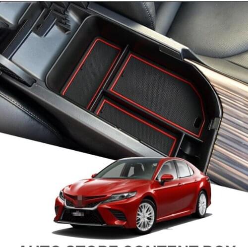 For Toyota Camry 2018 2019 2020 ABS Plastic Armrest Box Suitcase Storage Box Glove Box Capboard Interior Accessories Styling