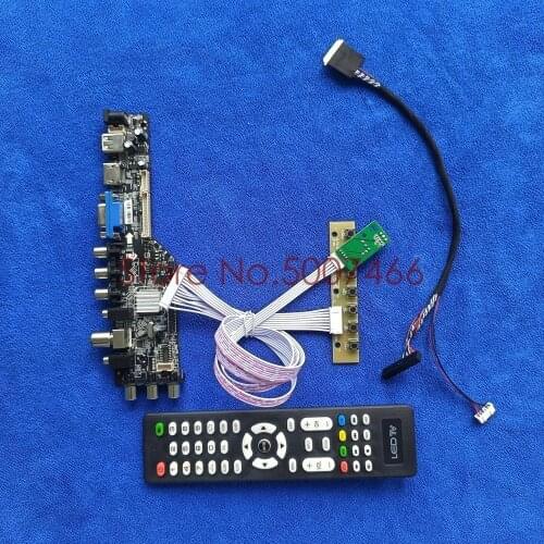 Digital signal for NT156WHM/HB156WX1/HT156WXB USB+VGA+AV LVDS 1366*768 LCD panel universal control card kit 40 Pin 3663 DVB