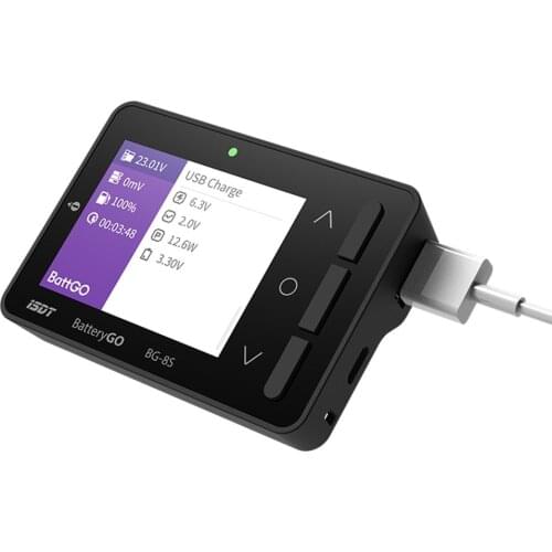 ISDT BattGo BG-8S Battery Meter LCD Display Digital Battery Capacity Checker Battery Balancer Battery Tester For LiPo