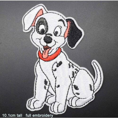Animal Spotty Dog Iron On Patch Clothes Patch For Clothing Boys Embroidered Embroidery Patch Garment Apparel Accessories