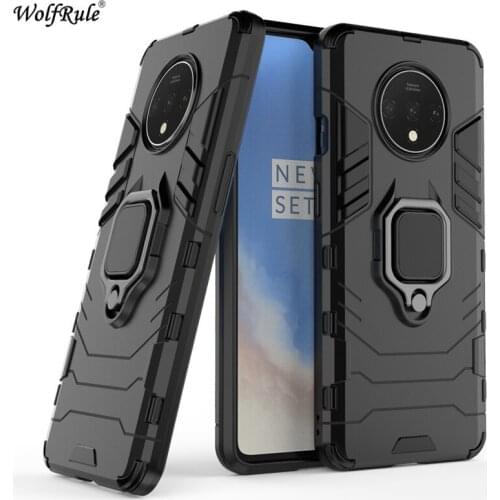 For Oneplus 7T Case Bumper Ring Holder Armor Protective Hard Back Cover For Oneplus 7T Phone Case For Oneplus 7T 6.55