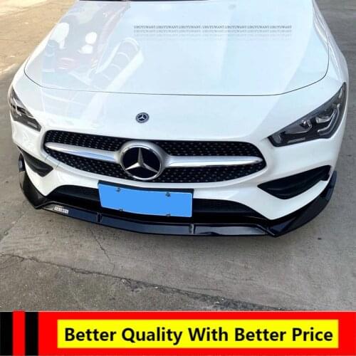 EPFBSQPFor BENZ W118 NEW CLA 200 220 300 A Set Car Front Bumper Lip Body Kit Diffuser Deflector Spoiler Splitter Lip Guard