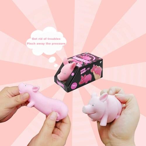 Fidget Toys Decompression Pink Pig Toy Stretch Pinch Restore Safe Decompression Toy
