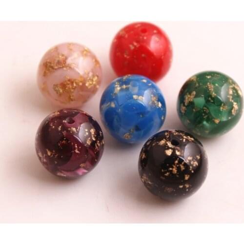 Kwoi vita AAA Quality 100pcs/lot 20mm Colorful color Resin Shinny Glitter Beads Chunky Acrylic beaded for jewelry making