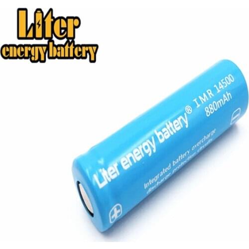 8pcs Liter energy battery 3.7V Li-ion 14500 Rechargeable 880mAh Capacity Lithium Battery for LED Flash Light Bike Headlamp