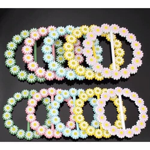 1pcs Fashion Small Daisy Buttons Shirt Corner Knotted Buckle Metal Silk Scarf Sweater T-shirt Adjustable Buckle Accessories