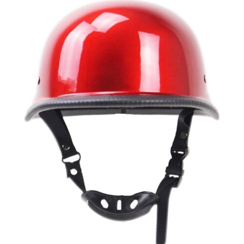 Motorcycle red German Half Face Helmet Chopper Cruiser Biker XL