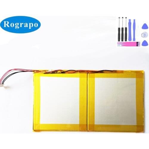 New 6500mAh Li-Polymer Replacement Battery For Mediacom SmartPad 10.1 S4 3G M-MP1S4A3G Tablet PC Accumulator 5-wire Plug+tools