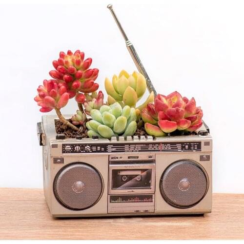 NEW Retro Radio Flower Pot Television Recorder Walkman Shape Ornaments Succulent Flower Pots For Home Garden Balcony Decoration