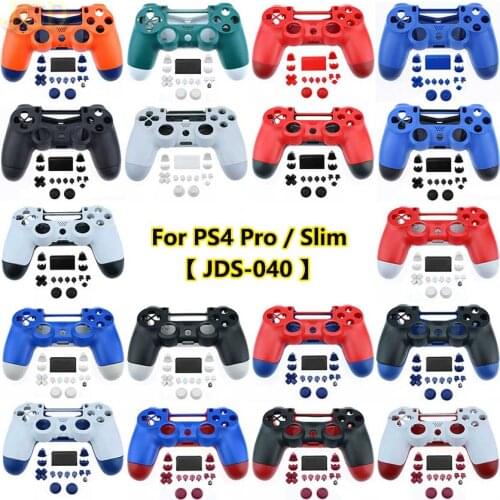 JCD Plastic Handle shell Case Cover W/ Buttons For PS4 Pro Slim Controller JDS-040 JDS040 Housing Cover Front Back Shell Case