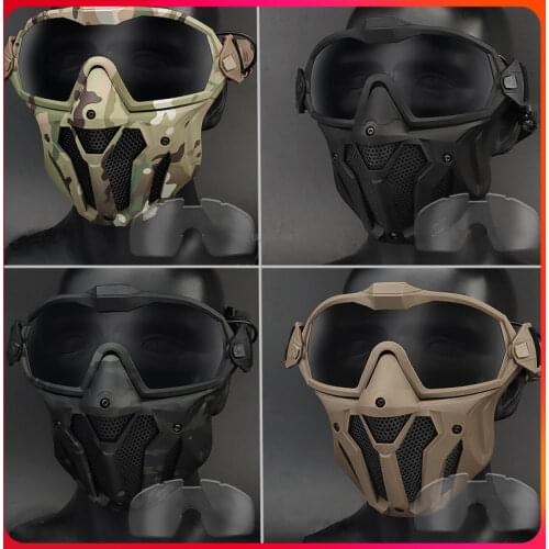 Airsoft Hunting Face Mask Tactical Military Anti-fog Windproof Protective Cs Mask Army Combat Wargame Cycling Paintball Masks