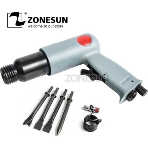 ZONESUN R-7622 Industrial Pneumatic Air Shovel Set Air Tools Air Chisel Air Rust Remover Wind Shovel Brake Repair With 4 Head